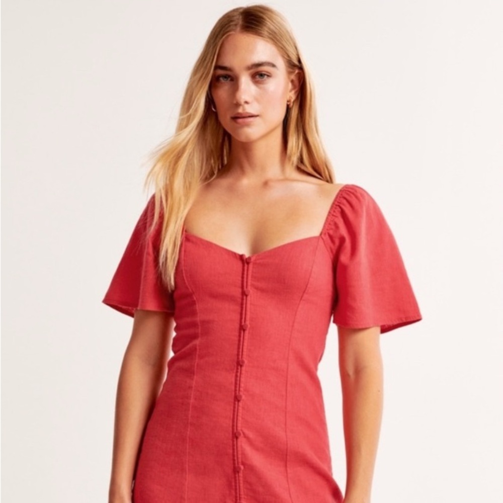 Abercrombie & Fitch Red Button-Down Top